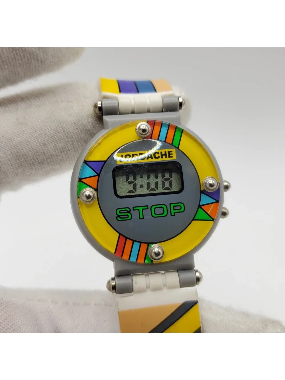 Vintage Jordache Colorful Quartz Watch 29mm New Battery
